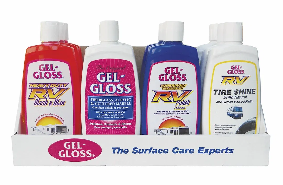 RVKIT.DIST1 – T.R. INDUSTY Point Of Purchase Display, Wash And Wax/ Gel Gloss/ Super Poly RV Polish/ RV Tire Shine Ki...